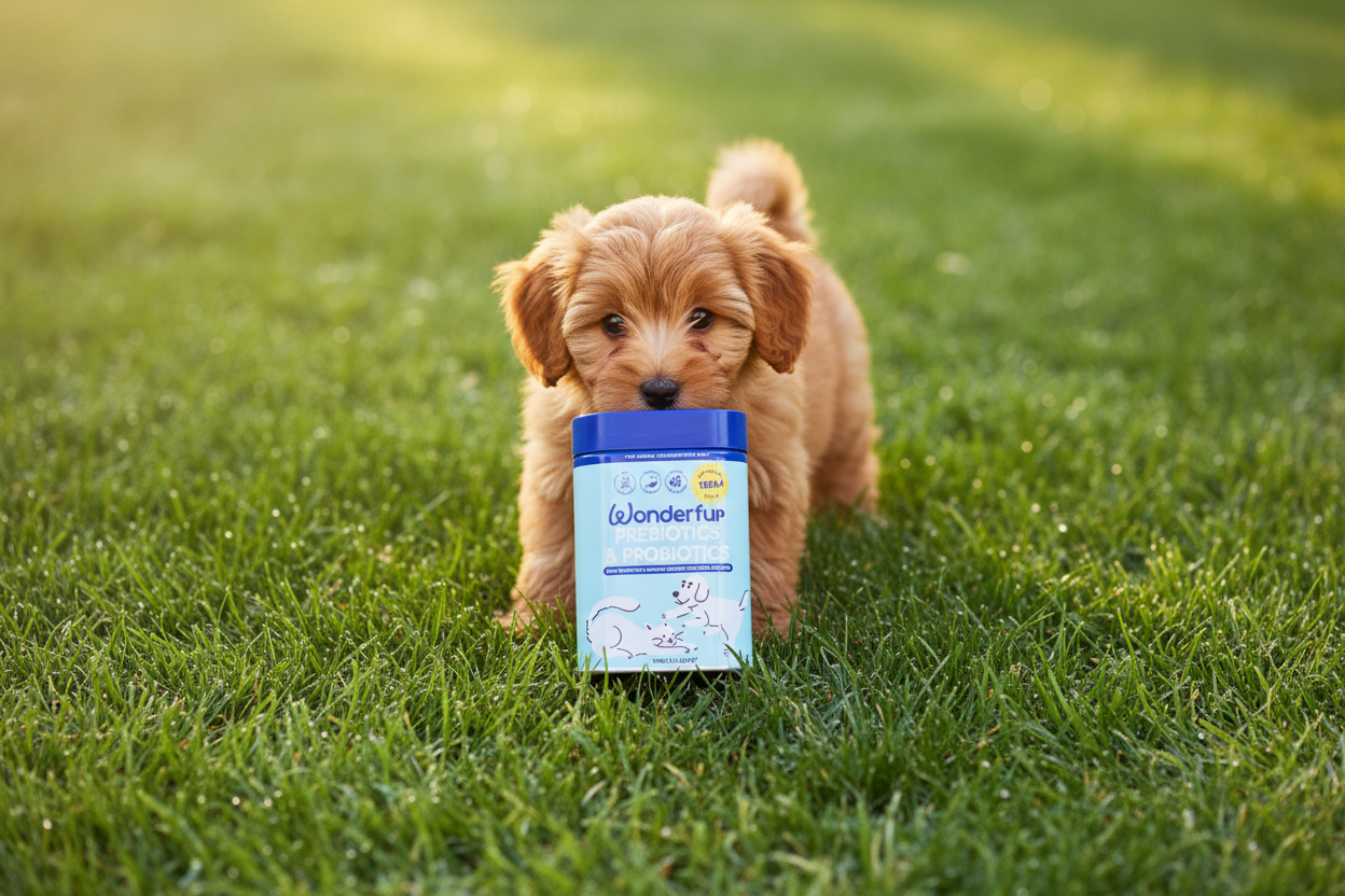 Wonderfur Prebiotics & Probiotics: A Tiny Scoop for Happier Tums (Dogs & Cats)