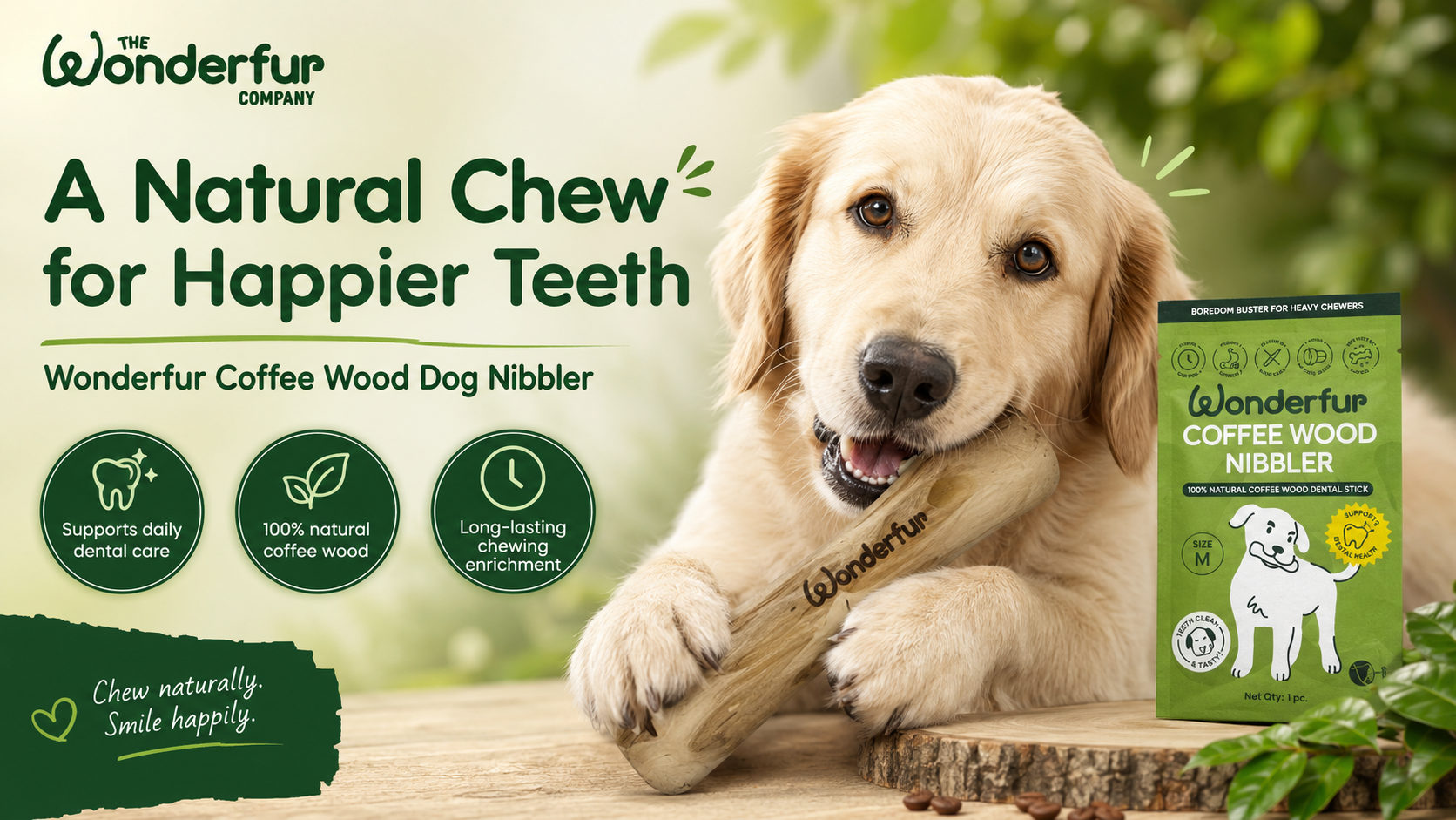 Is Your Dog’s Chew Time Helping Their Teeth? Meet the Wonderfur Coffee Wood Dog Nibbler